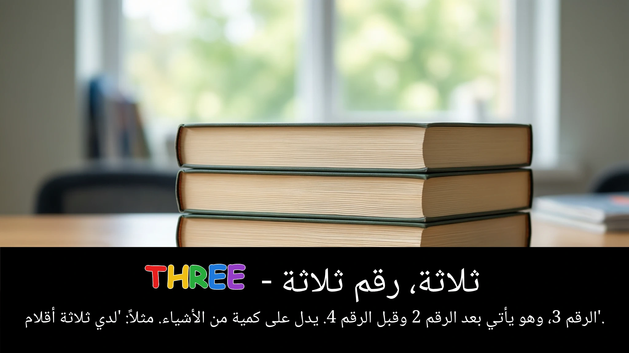 Arabic Illustration for three